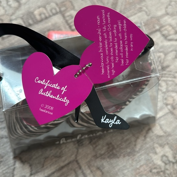 New - “Heelarious, Her First High Heels” Zebra print Kayla - Baby 0-6 Months - Picture 12 of 16